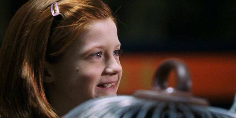 Ginny Weasley smiling in Harry Potter and the Sorceror's Stone