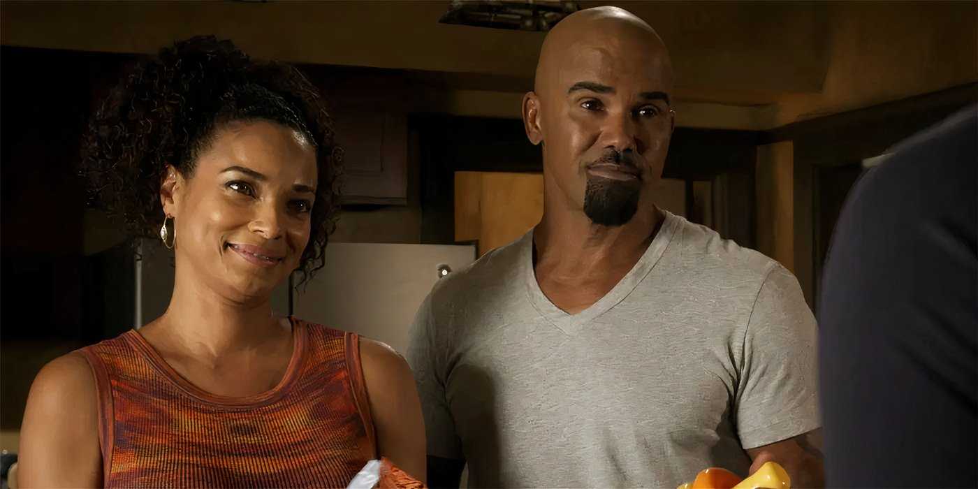 Hondo and Nichelle in their home in a scene from SWAT