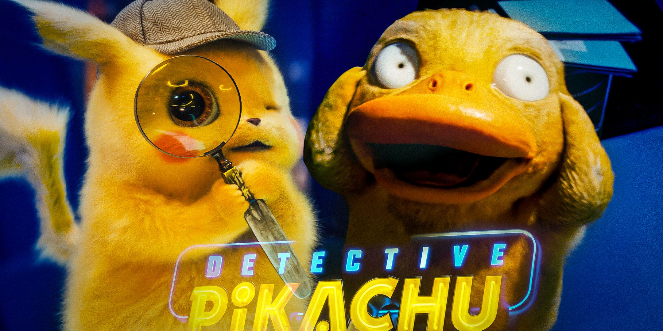 Pikachu and Pysduck in Detective Pikachu