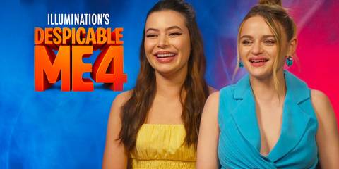 Joey King & Miranda Cosgrove during Despicable Me 4 interview