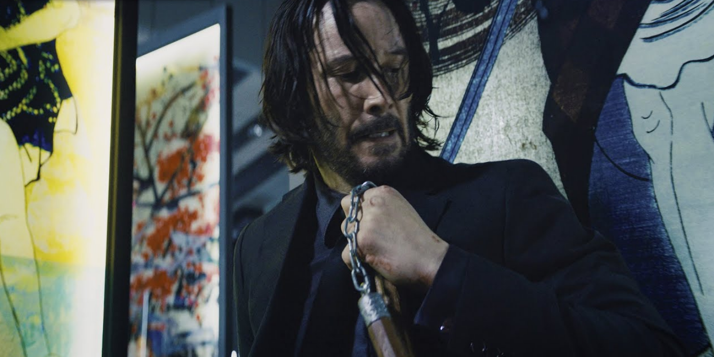 John Wick using Nunchucks in John Wick