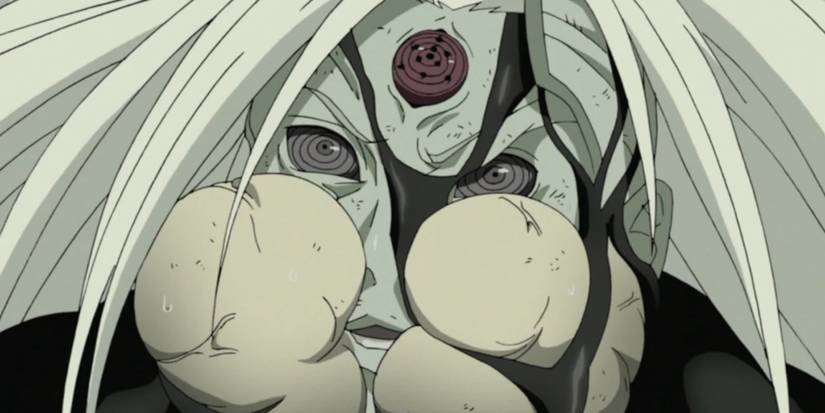 Kaguya's chakra inflating Madara in Naruto