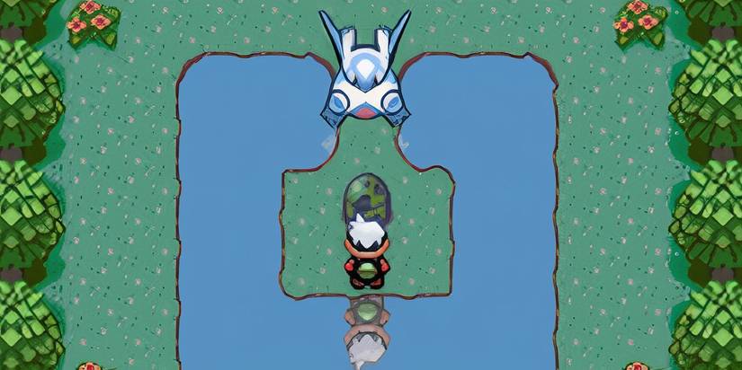 The legendary Pokémon Latios on Southern Island in Pokémon Emerald