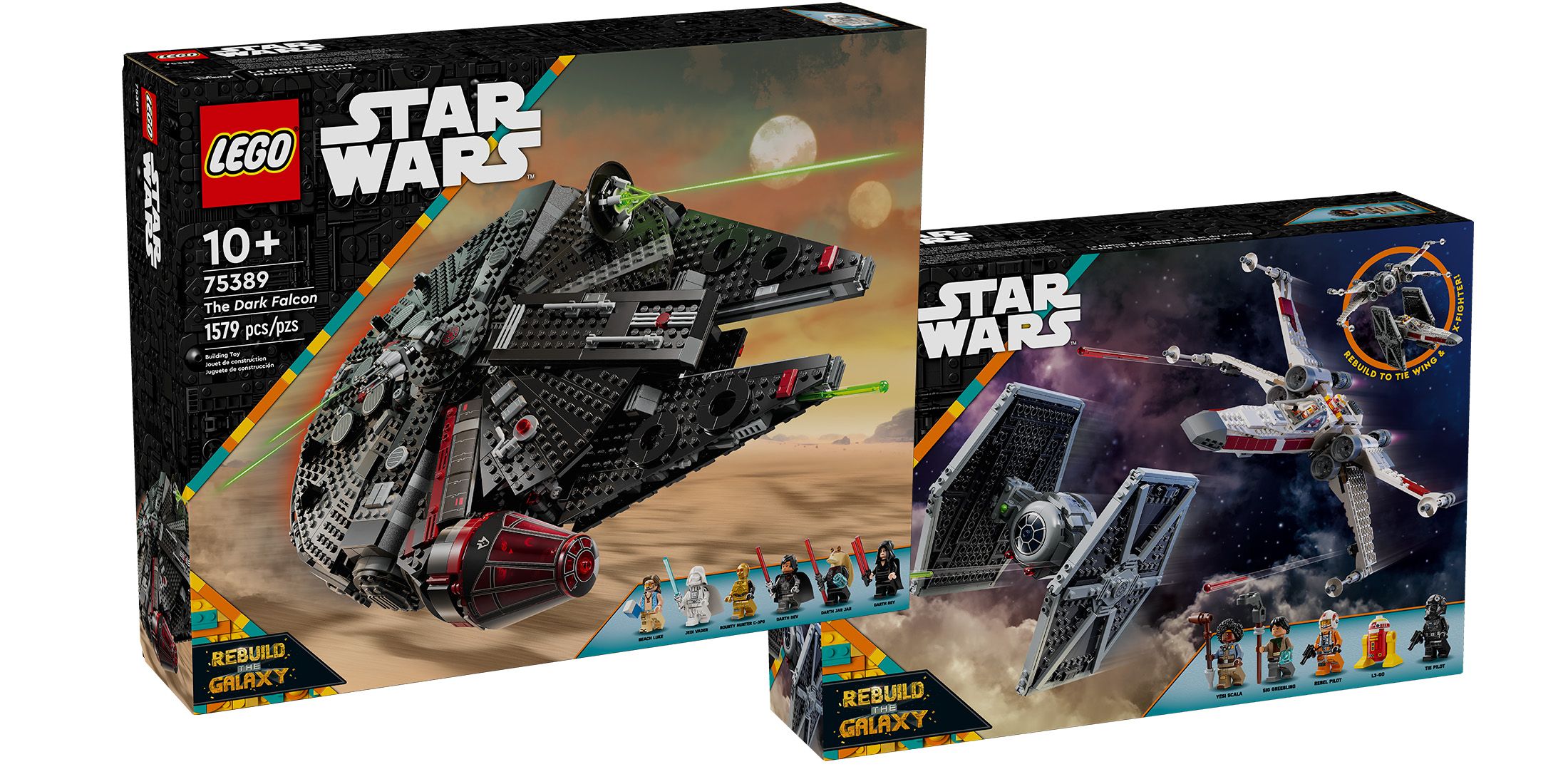 LEGO Dark Falcon and TIE Fighter & X-Wing Mash-Up Sets Revealed