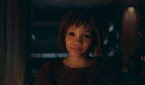 A vision of young Mae Aniseya with black eyes in The Acolyte season 1, episode 1