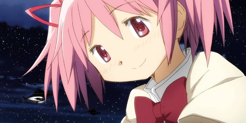 Madoka Kaname smiling and tilting her head