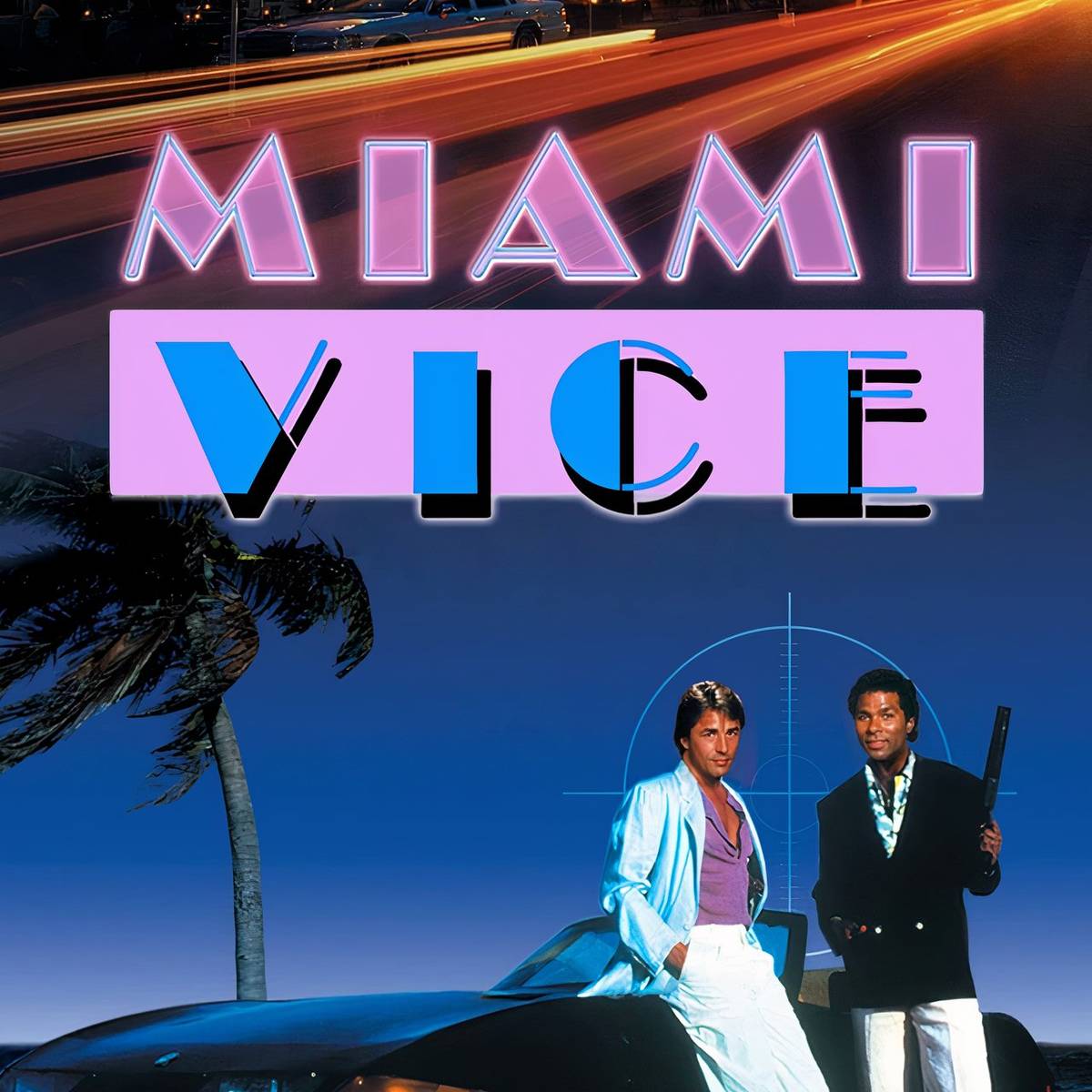Don Johnson as Sonny Crockett in Miami Vice (1984 - 1990) | Phil Collins  Guest Star, image size:1200x1200