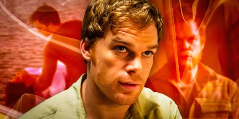 Blended image of Michael C. Hall as Dexter Morgan in Dexter