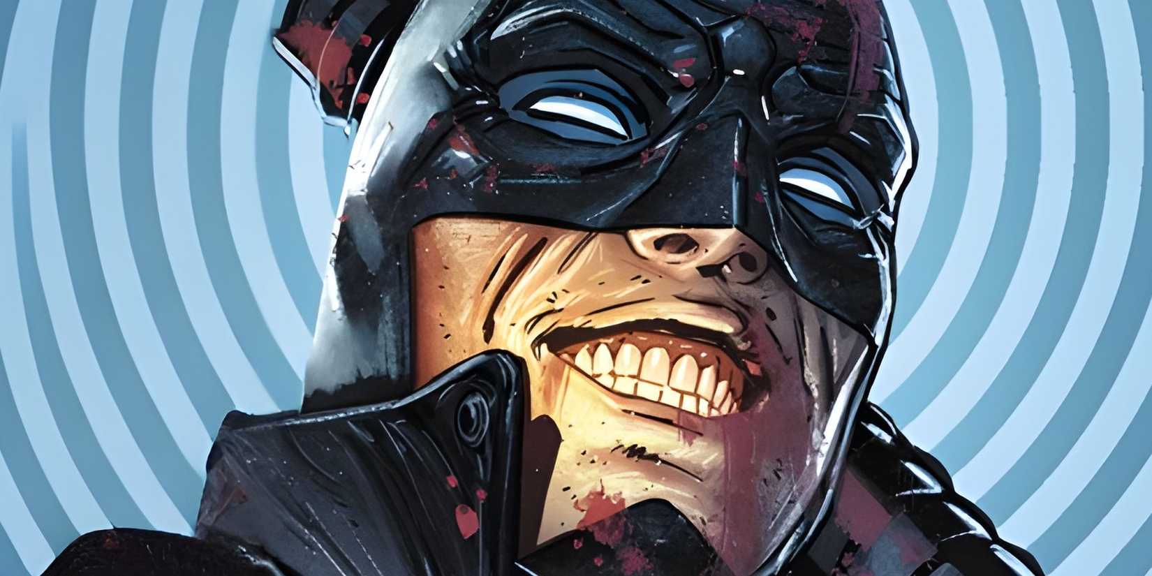 Midnighter from The Authority baring his teeth