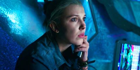 Millie Bobby Brown investigating in Godzilla vs. Kong