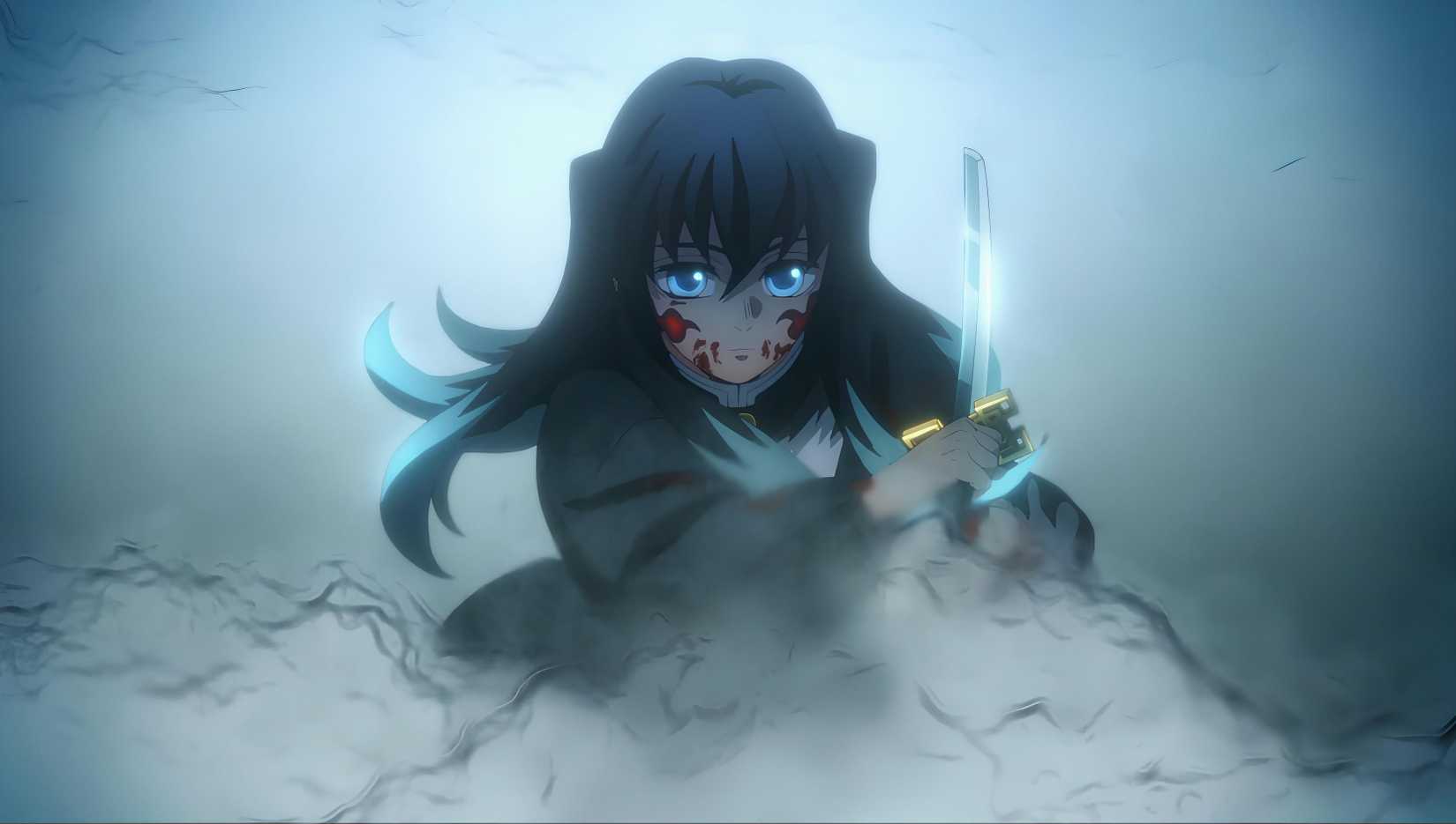 Mist hashira Muichiro Tokito surrounded by his mist