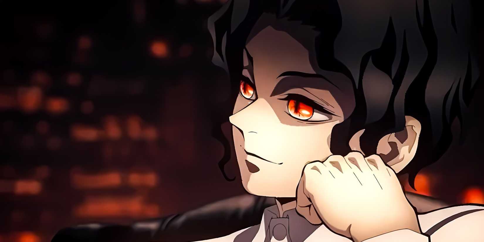 Muzan resting his head  demon slayer season 4 episode 6