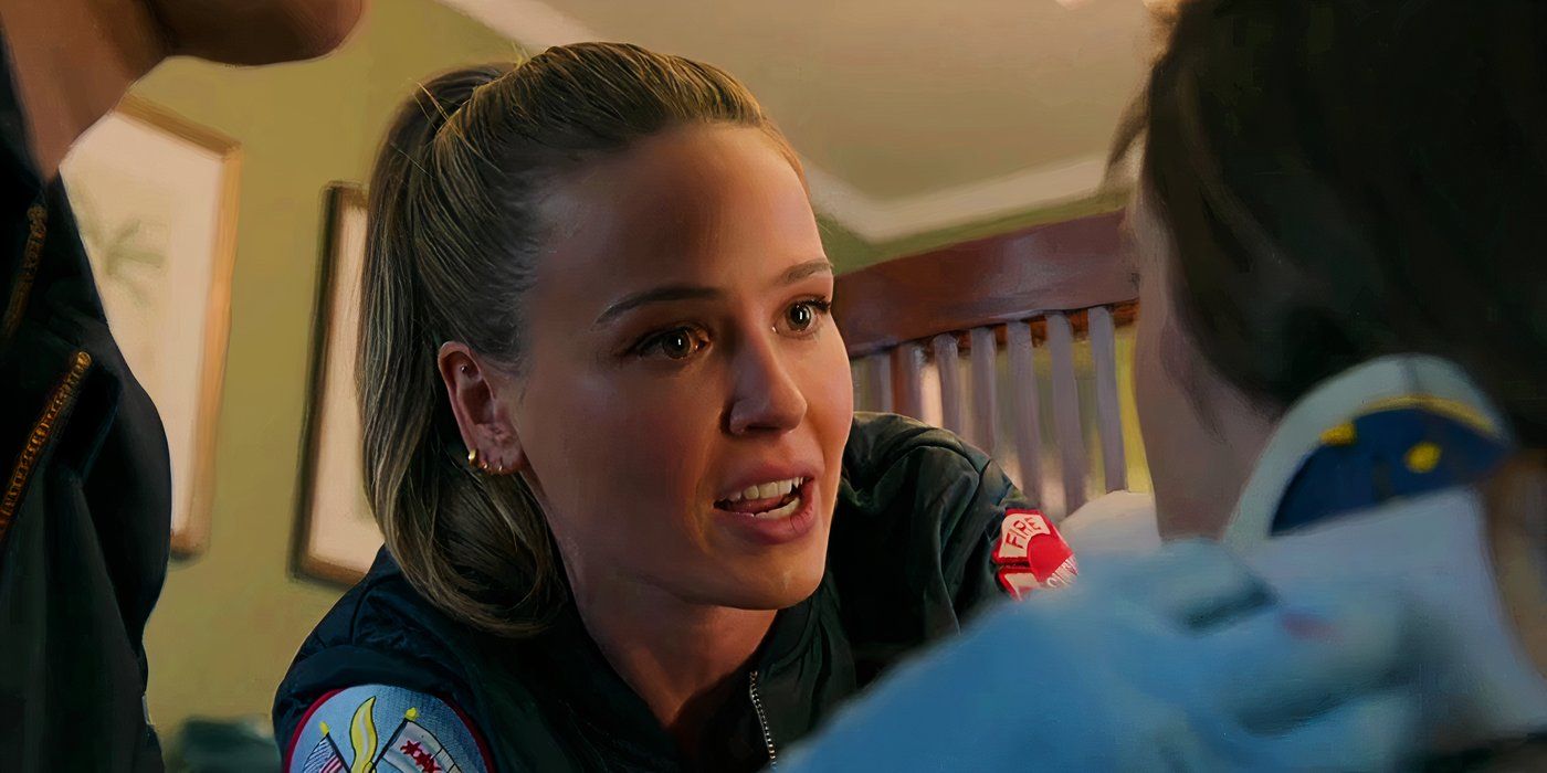 Novak helping a patient in Chicago Fire