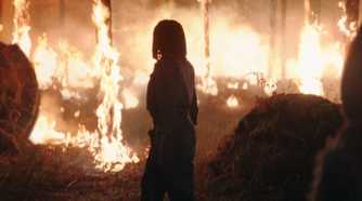 Osha Watching Brendok Burn in a flashback in The Acolyte