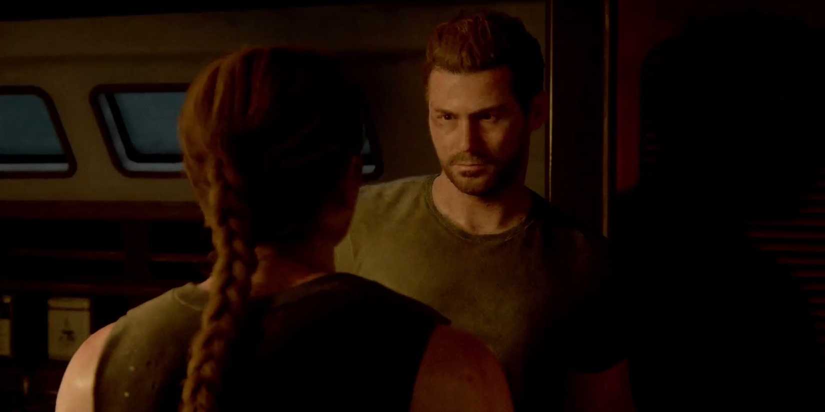 Owen conversa com Abby em um veleiro em The Last of Us Part II