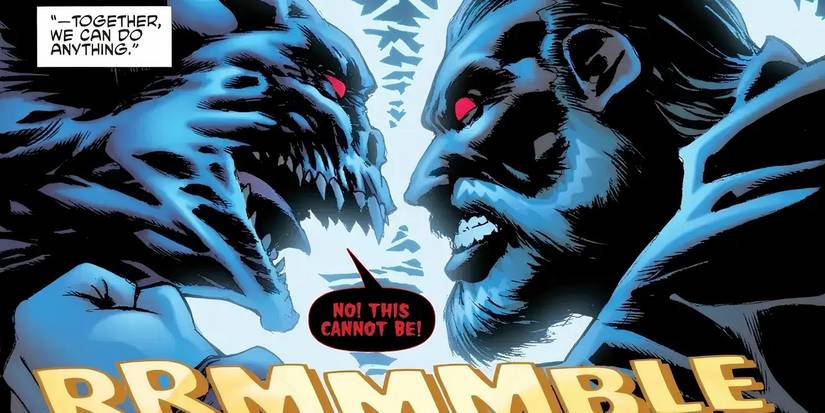 Ravna, Lord of Darkness standing off against Count Dooku in Star Wars.