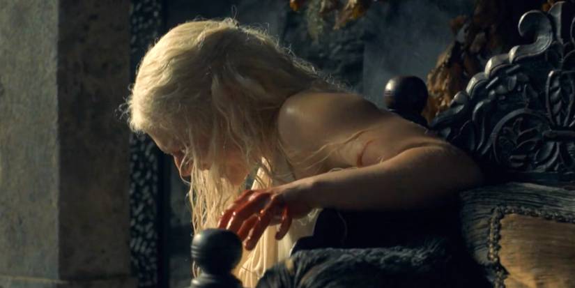 Rhaenyra giving birth in House of the Dragon