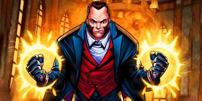 Sebastian Shaw clenching his fists in Marvel Comics