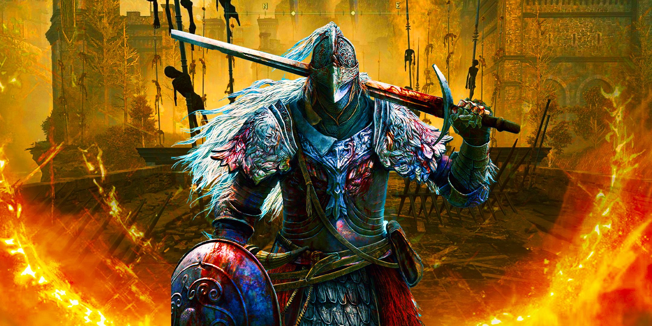 Тарниш с замком Ensis в DLC Shadow Of The Erdtree в Elden Ring.