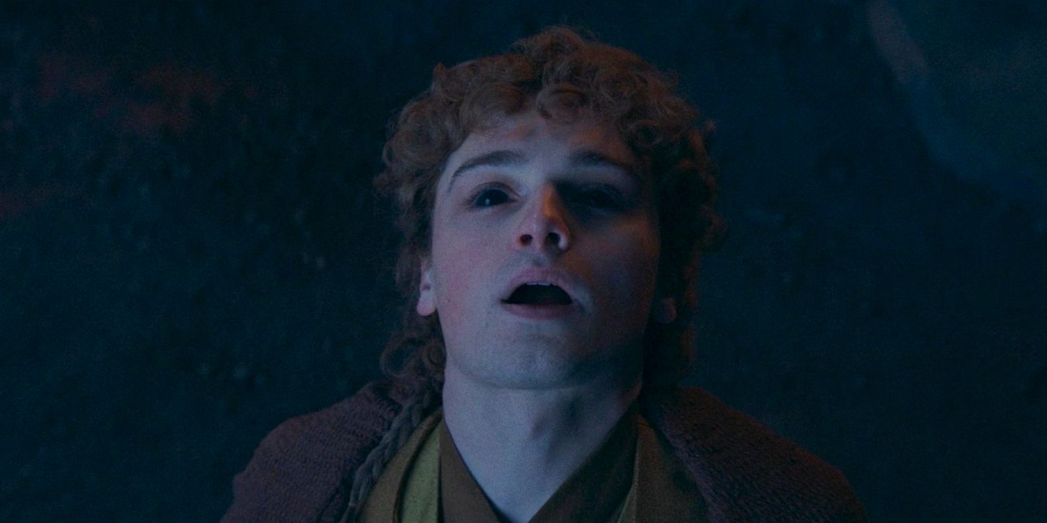 Young Torbin (Dean-Charles Chapman) with black eyes under the power of Mother Aniseya in The Acolyte season 1 episode 3