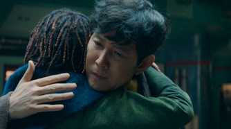 Master Sol (Lee Jung-jae) hugging a Little Osha (Lauren Brady) in The Acolyte season 1 episode 3