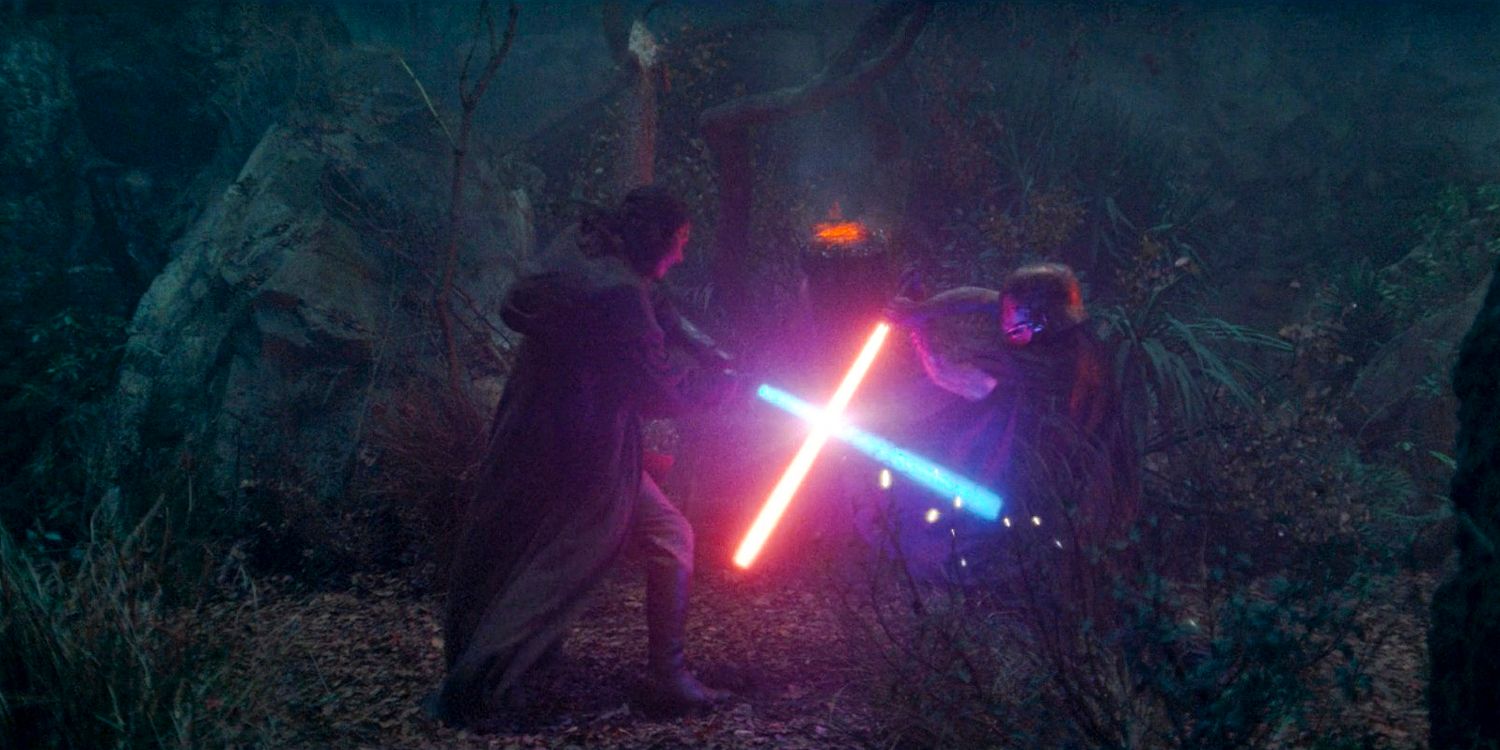 Master Sol and the Sith in a lightsaber battle in The Acolyte season 1 episode 5