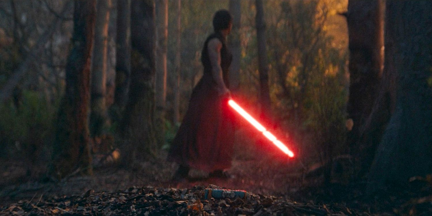 The Sith, holding his lightsaber, survives the attack from the giant flying insects in The Acolyte season 1 episode 5