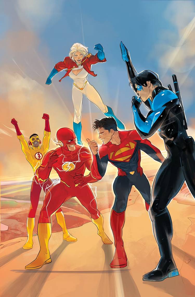 Classic Superman vs. Flash Race Gets the Perfect Next Gen Update in New Art, image size:750x1139