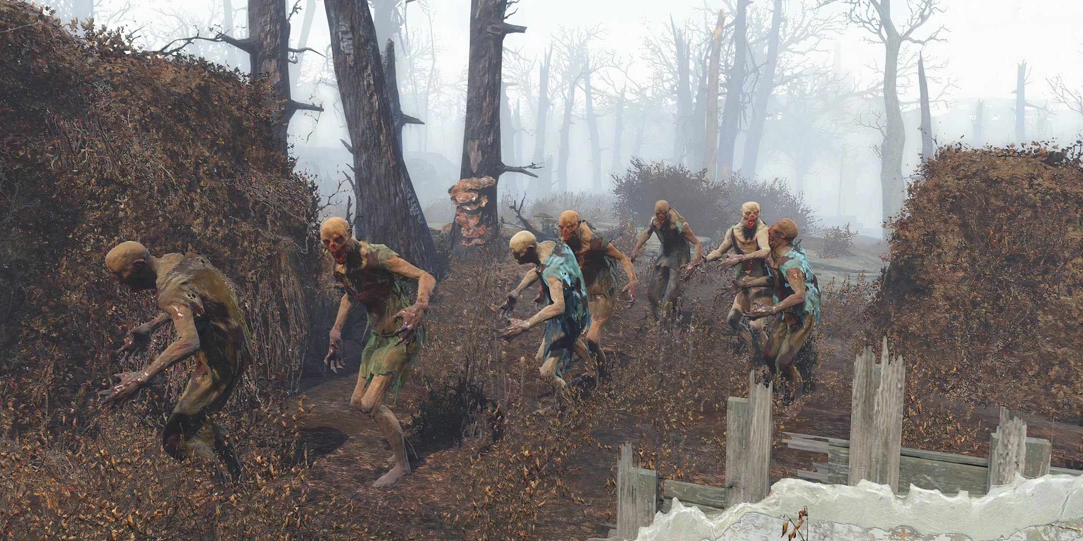 The former Sanctuary neighbors as feral ghouls in Fallout 4