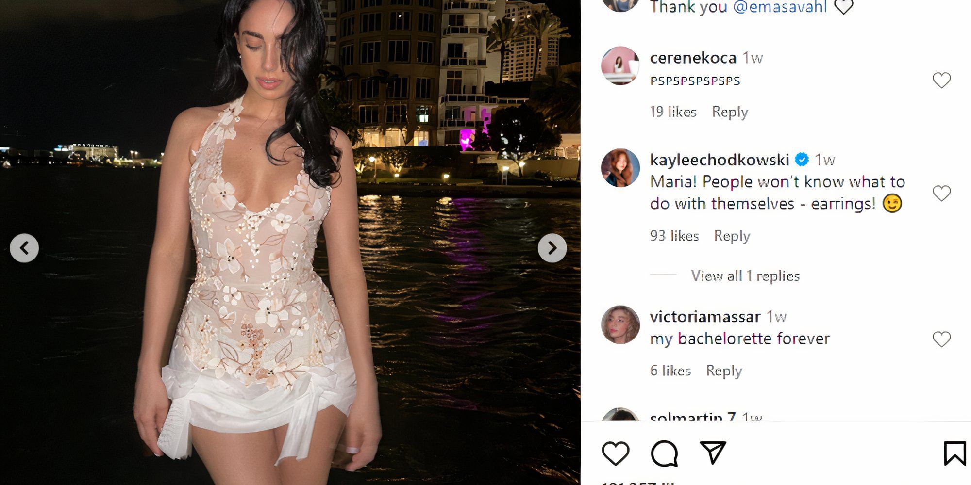 navy blue dress for baby girl The Bachelor: 8 Reasons Why Maria Georgas Should Be The Next Bachelorette main image 1