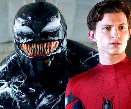 Venom из The Last Dance и Том Холланд в роли Человека-паука из MCU