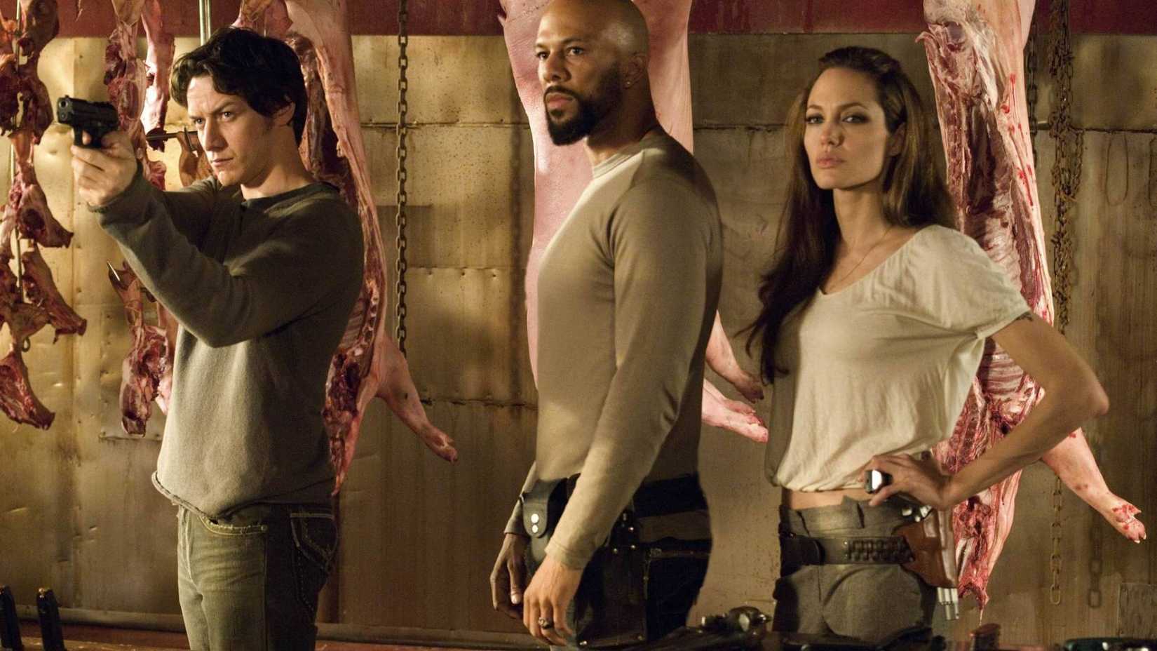 Wesley (James McAvoy) learning how to shoot in Wanted