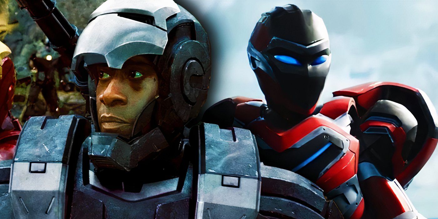 War Machine in Iron Man 2 and Ironheart in Black Panther Wakanda Forever