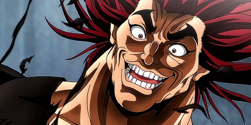 Yujiro Hanma gets slightly entertained in Baki