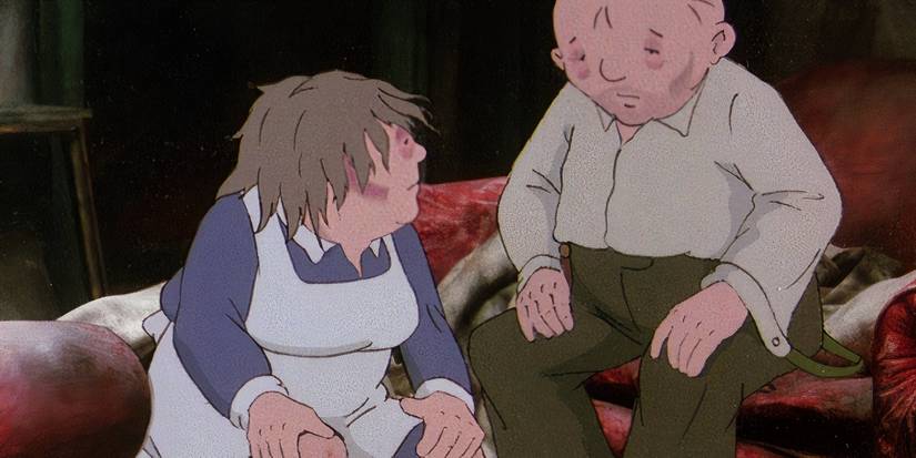 Jim and Hilda looking forlorn in When the Wind Blows