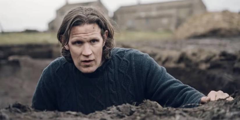 Matt Smith as Richard looking shocked in Starve Acre (2024)