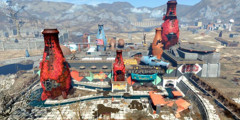 All 15 Fallout DLCs, Ranked From Worst To Best 8 Aerial view of Nuka World World of Refreshment in Fallout 4 DLC.