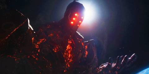 Arishem taking Eternals for judgment in Eternals