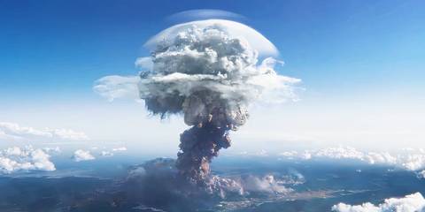 Atomic bomb explosion in Eternals