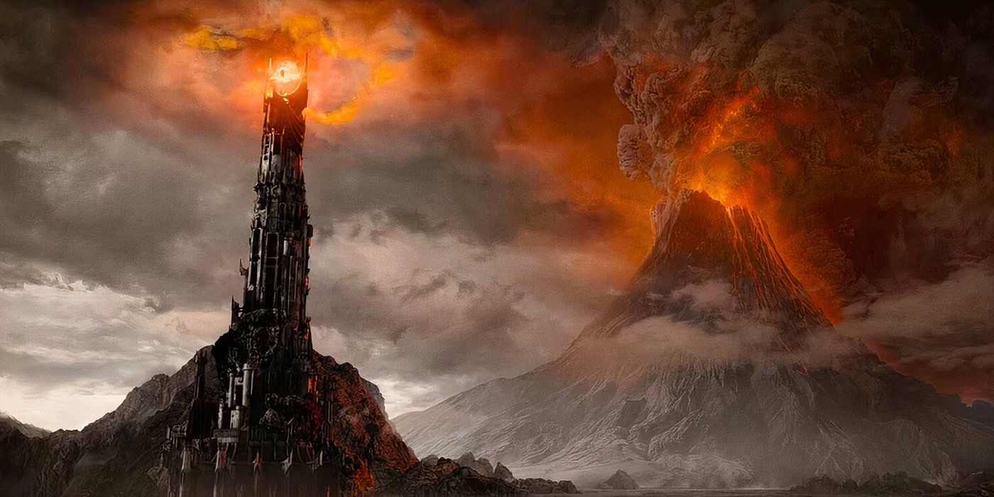 Barad-Dûr and Mount Doom from Lord of the Rings