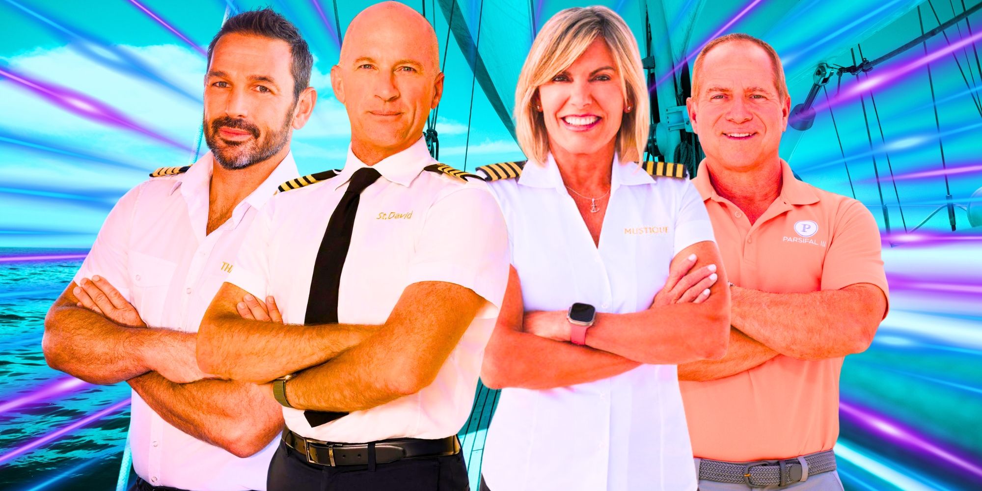 Below Deck Franchise Captains Jason Chambers, Kerry Titheradge, Sandy Yawn, and Glenn Shephard