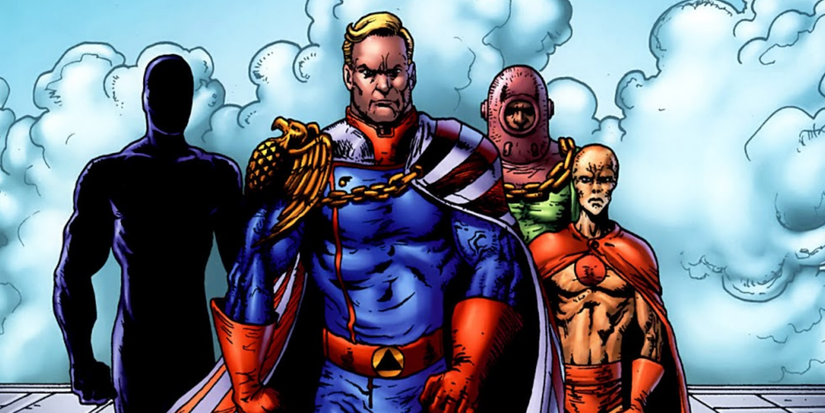 Black Noir, Homelander, The Deep and Jack from Jupter in The Boys Comic