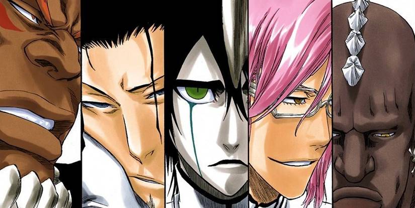 10 Most Iconic Anime Villain Groups of All Time 6 Five of the Espada from Bleach (Left to Right) Yammy, Coyote, Ulquiorra, Szayelaporro, and Zommari.