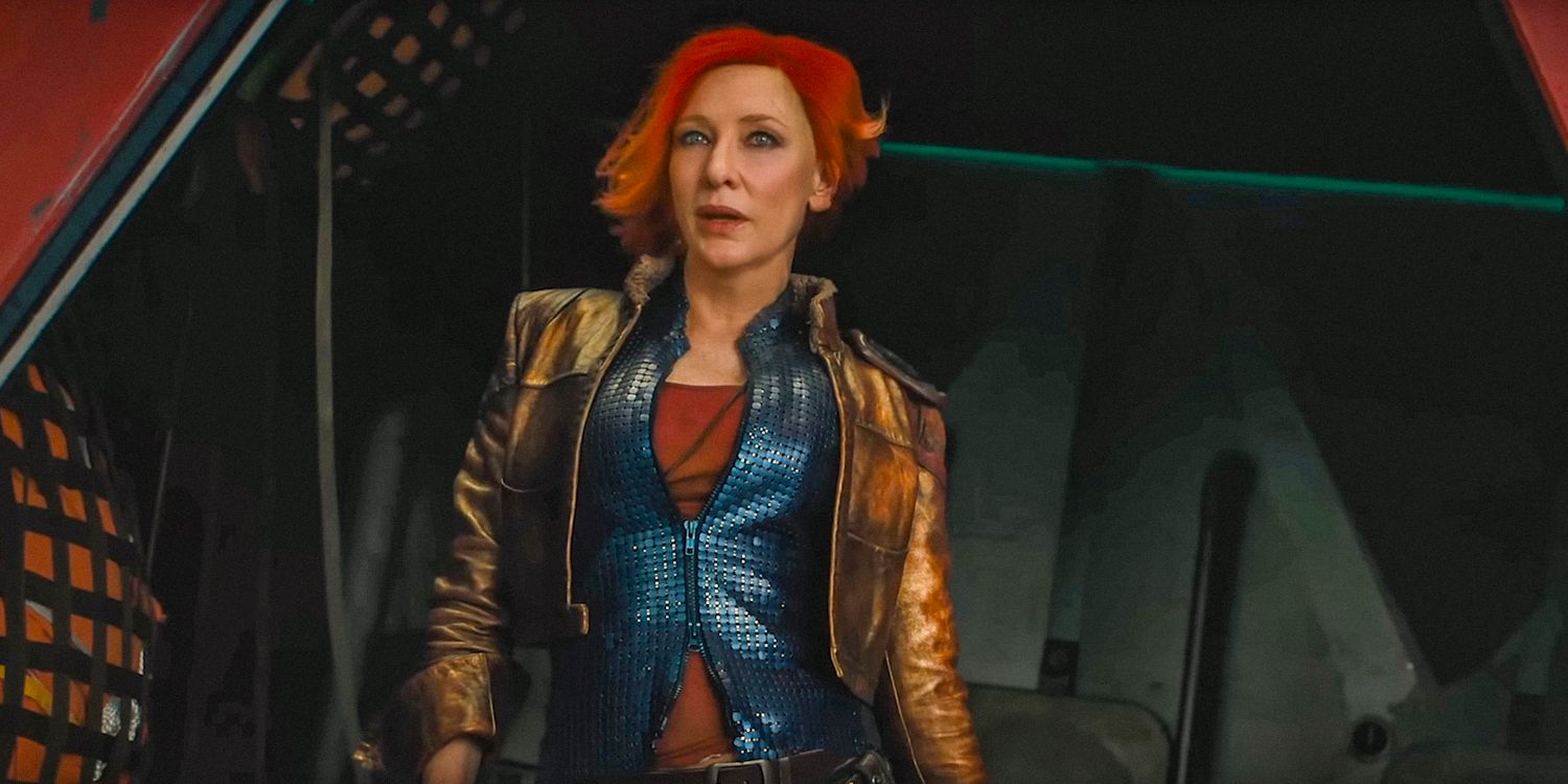 Lilith (Cate Blanchett) walking out of her ship in Borderlands (2024)