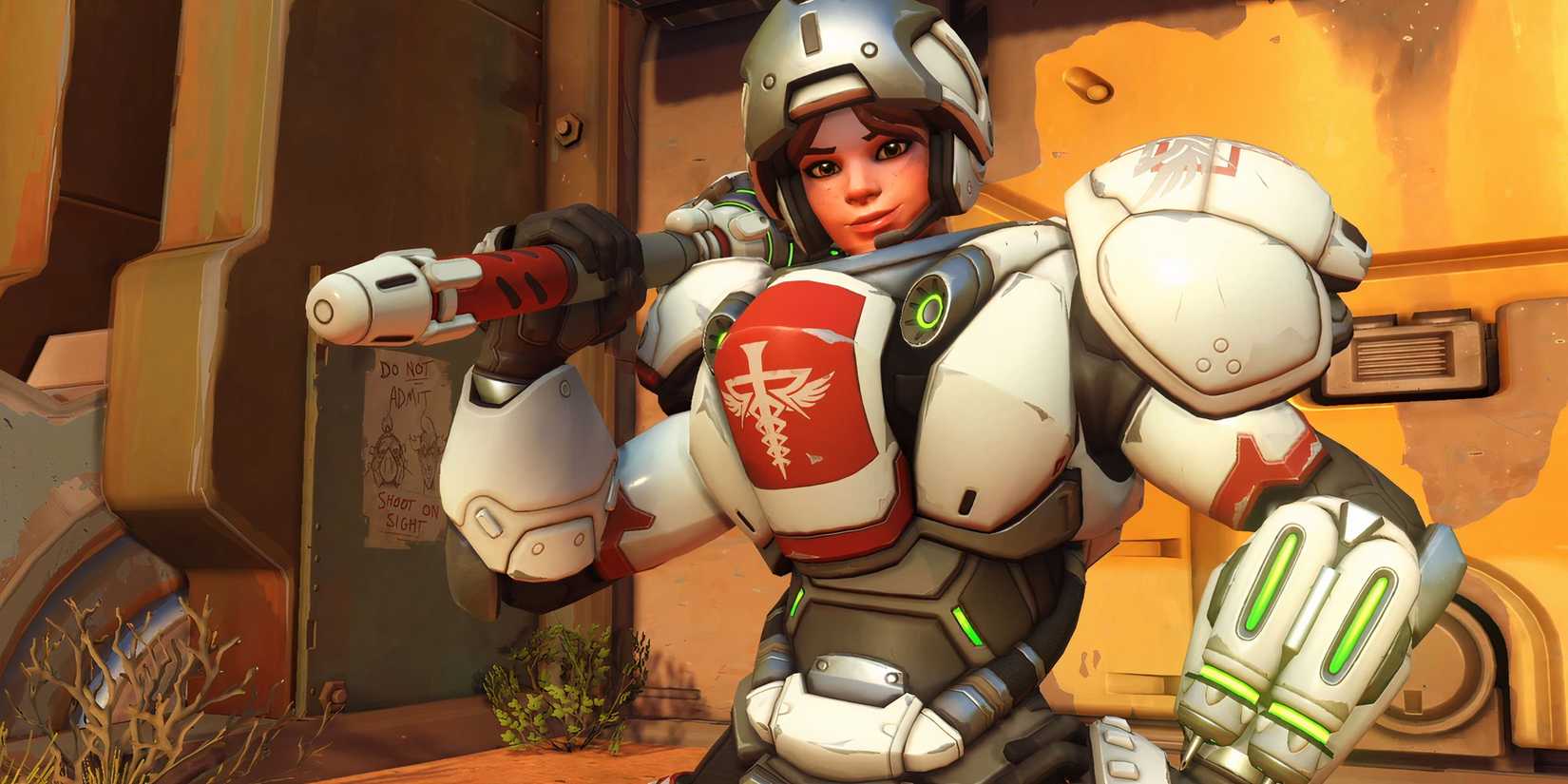 Brigitte Starcraft medic skin from Overwatch.