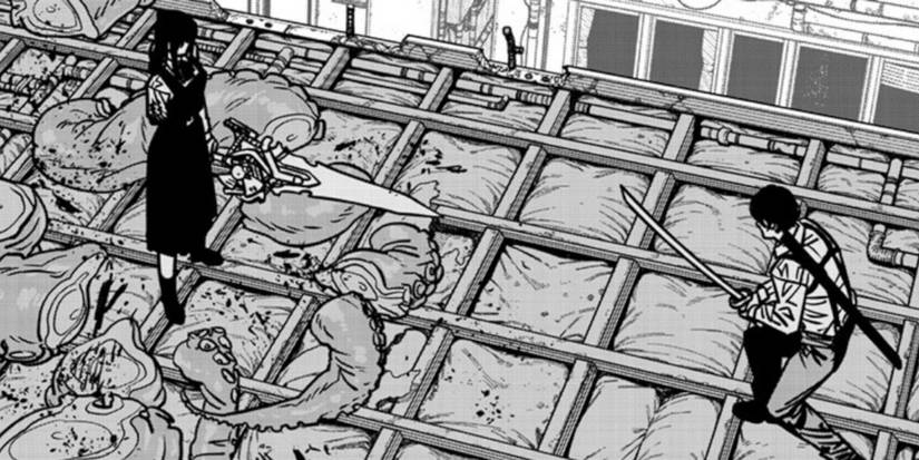 Chainsaw Man Asa fights Yoshida