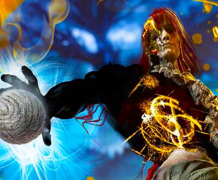 Персонаж из DLC Shadow Of The Erdtree, держащий шарик.