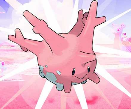 Corsola на пляже в Pokemon GO