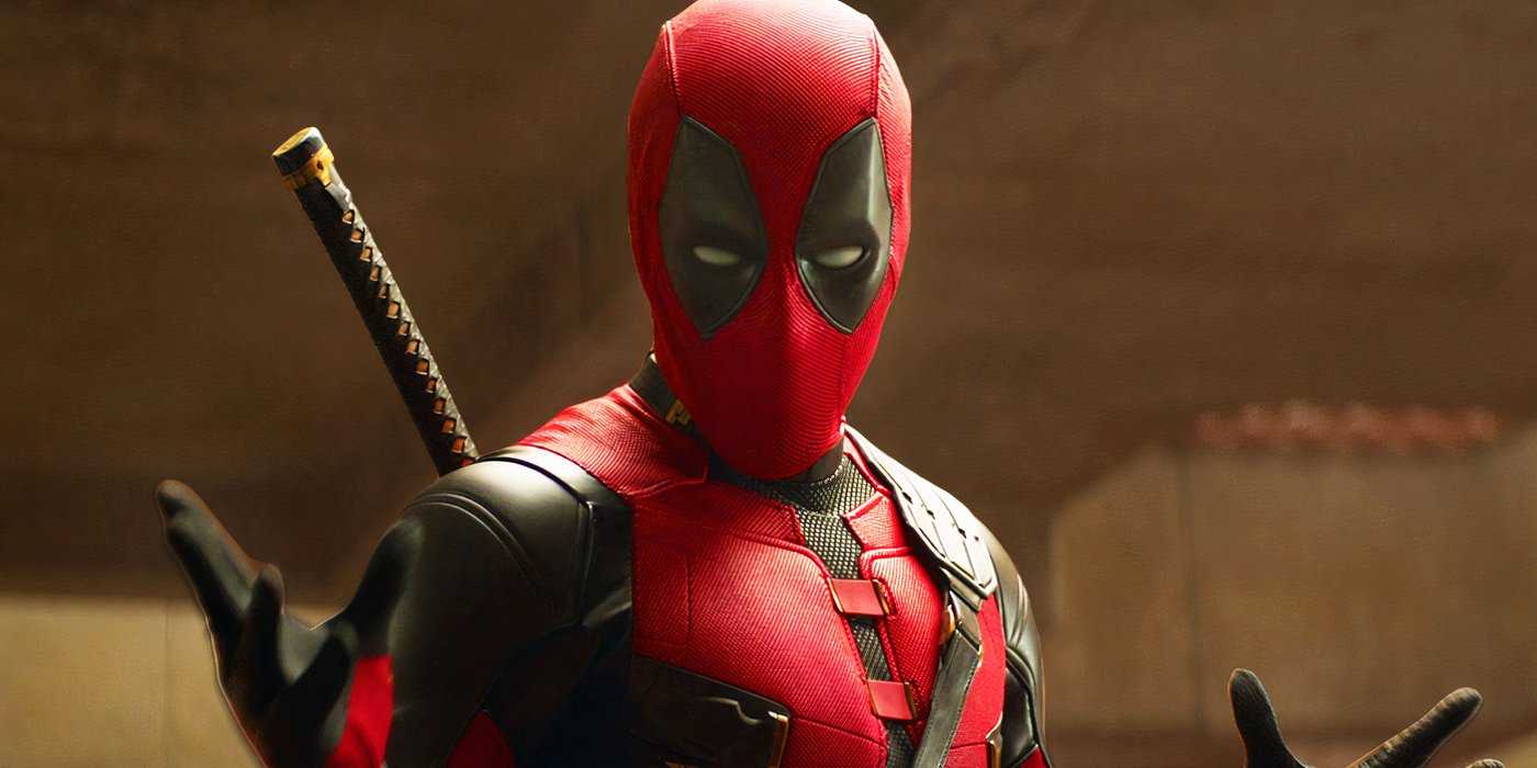 Deadpool looking at the camera in Deadpool & Wolverine