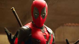 Deadpool looking at the camera in Deadpool & Wolverine